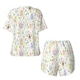 thumbnail image 6 of Rocae Flower Rabbit for Two Piece Sleepwear Pajamas Sets for Women Soft Short-Sleeved Pjs with Lounge Shorts 3X-Large, 6 of 9