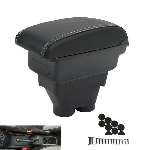 Reposabrazos de coche de cuero artificial para aliviar la fatiga del brazo, consola central de repuesto para Peugeot 208 2012-2018