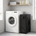 thumbnail image 3 of 65L Slim Rolling Laundry Hamper, Foldable Fabric Dirty Clothes Basket with Lid, Wheels, and Handles for Bathroom Bedroom Laundry Storage, 3 of 5