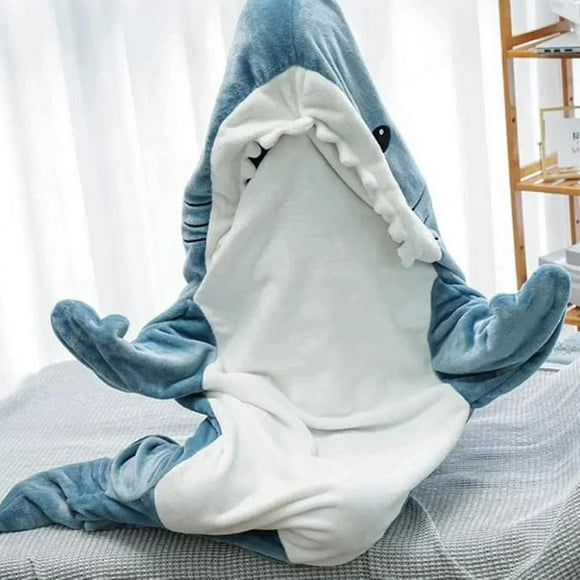 Super Soft Shark Blanket Hoodie Adult  Shark Blanket  Cozy Flannel Hoodie