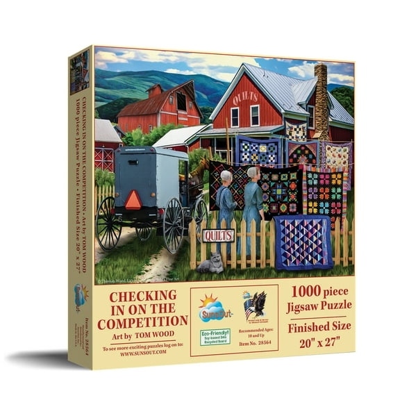 SUNSOUT INC - Checking in on the Competition - 1000 pc Jigsaw Puzzle by Artist: Tom Wood - Finished Size 20" x 27" - MPN# 28564