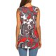 thumbnail image 3 of Blusa estampada sin mangas con cuello redondo a la moda para mujer, chaleco con botones Pompotops lopia991821, 3 of 5