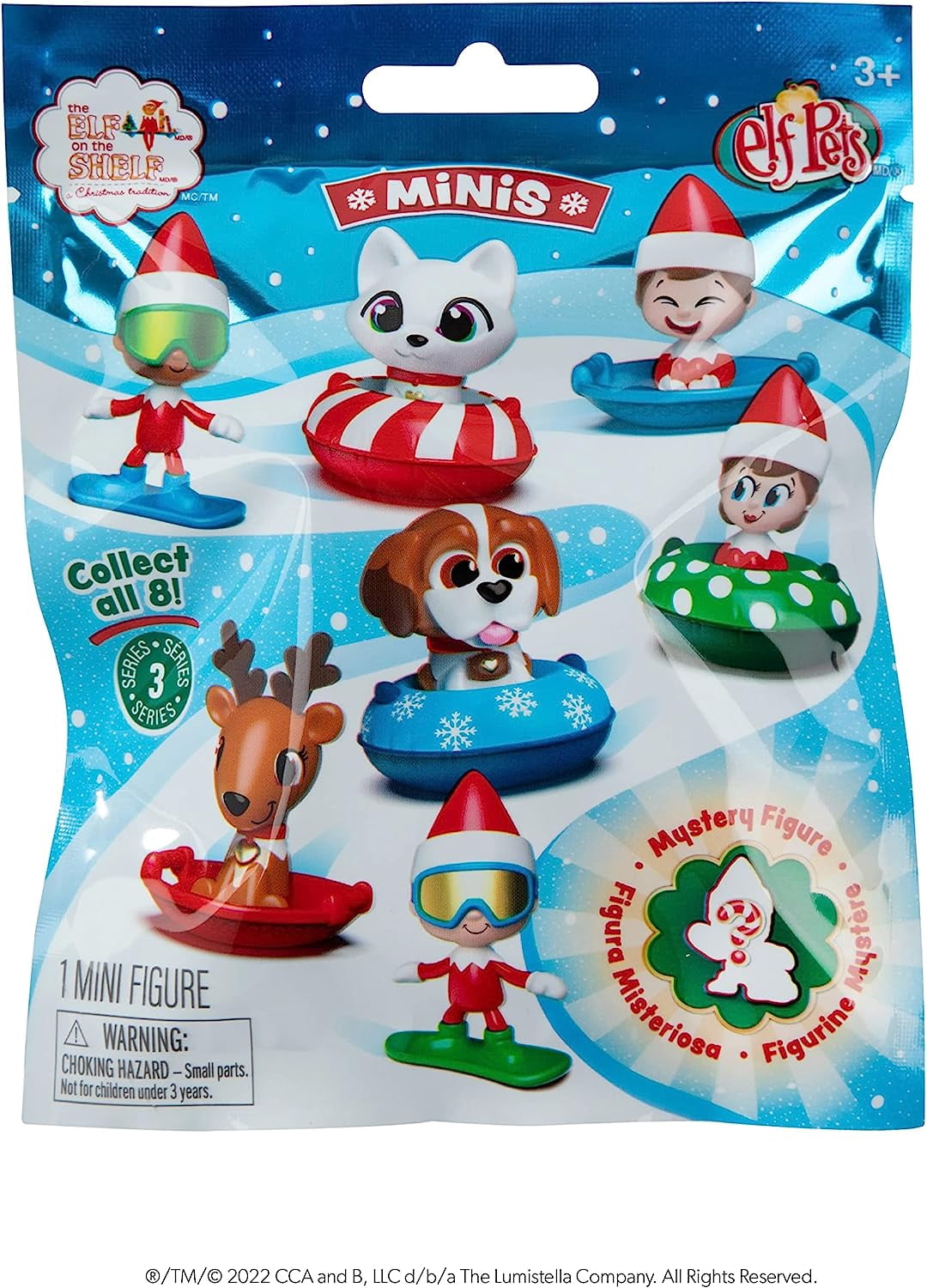 The Elf on the Shelf Elf Mates Tri-Pack and Elf Pets Mini Mystery Figure