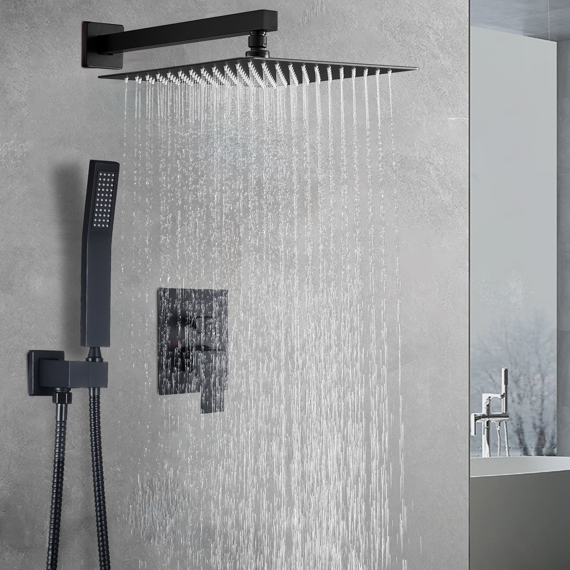 Cobbe Shower System with 12 inches Rainfall Shower Head with Handheld
