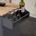 thumbnail image 6 of Canddidliike Kitchen Island on Wheels Rolling, Kitchen Cart with 2 Storage Drawer and One Cupboard Storage, Drop Leaf Countertop Cart, Gray, 6 of 13