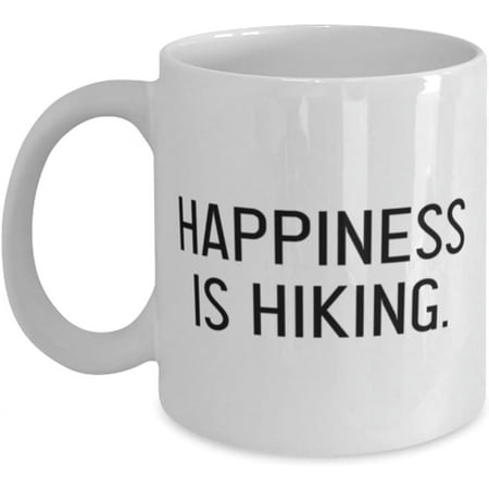 

Novelty Mug Best Hiking Mug Happiness is Hiking Gag for Friends Holiday 11 Oz