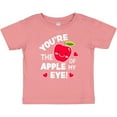 thumbnail image 3 of Inktastic Youre the Apple of My Eye Valentine Pun with Cute Apple Boys or Girls Baby T-Shirt, 3 of 5
