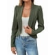thumbnail image 2 of Blazer para Mujer, Ligero, Informal, Elegante, con Cuello Chal y Abertura Frontal. Verde L, 2 of 10