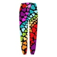 thumbnail image 1 of Gibobby pantalones para mujer Pantalones sanitarios informales con estampado de y cordón para hombres y mujeres, pantalones deportivos sueltos y encogidos de cintura alta (Morado, L), 1 of 4