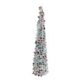 thumbnail image 1 of 4.9ft Artificial Xmas Tree, Pop Up, Foldable and Telescopic Design, Sequin Decorations, Premium PET Material, Quick Assembly, Customizable Holiday Decoration for Home Office, 1 of 7