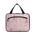 thumbnail image 2 of Travel Toiletry Bag with Metal Hook Large Capacity Cosmetic Bag Toiletry Bags for Travel, Gym, Camping Light Pink Tassels, 2 of 9