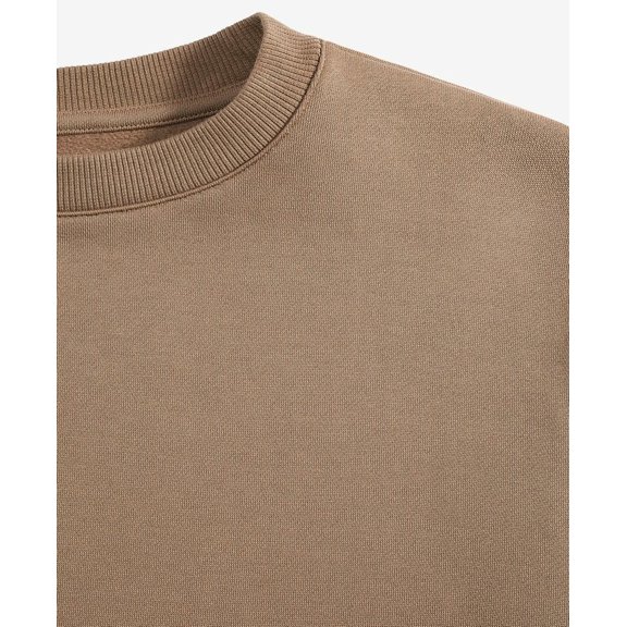 Mode of One Men's Relaxed-Fit Fleece Sweatshirt in Army Brown-XL