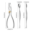 thumbnail image 3 of Kearding Cubiertos para mariscos de acero inoxidable, utensilios duraderos y robustos para entusiastas de los mariscos, juego de herramientas Mostrada, 3 of 6