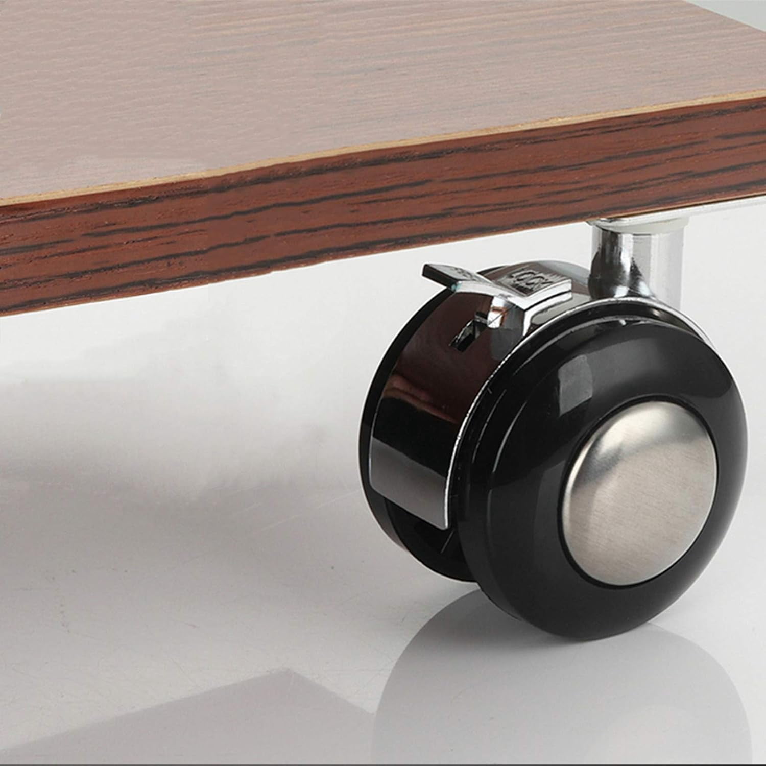 Gamvdout Plate Casters 5X Office Chair Swivel Caster Wheel Swivel Chair Castor Metal Top Plate Casters Wheels Trolleys Plastic Wheel Replacement Castor Wheels for Small Sofa Furniture for Hard Floors