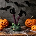 thumbnail image 4 of Tepsmf Halloween Witch Legs Tabletop Decor Inverted Legs Centerpiece Spooky Witch Feet Prop for Party Scene Decoration and Home Display, 4 of 6