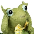 thumbnail image 5 of Northlight Smiling Hear No Evil Frog with Bowtie Spring Decoration - 7.5" - Green and Yellow, 5 of 6