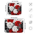 thumbnail image 3 of Red Grey Roses Flowers Dish Drying Mat Dish Drainer Rack Mats Water Absorbent Non-Slip Easy Clean Heat Resistant for Kitchen Counter, 3 of 8