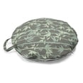 thumbnail image 1 of Bamboo Print Round Floor Cushion with Handle, Botanical Plant Themed Leaves and Stems Repetition, Decorative Pillow for Living Room & Dorms, 18" Round, Sage Green Multicolor, by Ambesonne, 1 of 4