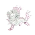 thumbnail image 4 of Figura de dragón de cristal, estatua de dragón de pie, mini arte chino, animal realista rosa, 4 of 9