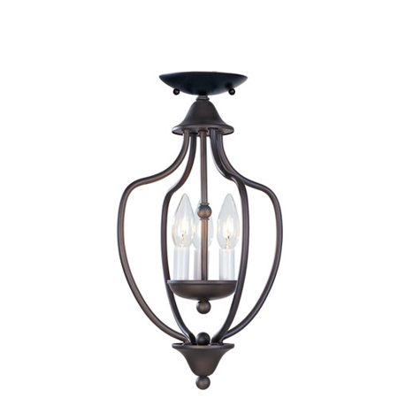 

Pendants Porch 3 Light With Ceramic Material Bronze Finish size 10 in 180 Watts - World of Crystal