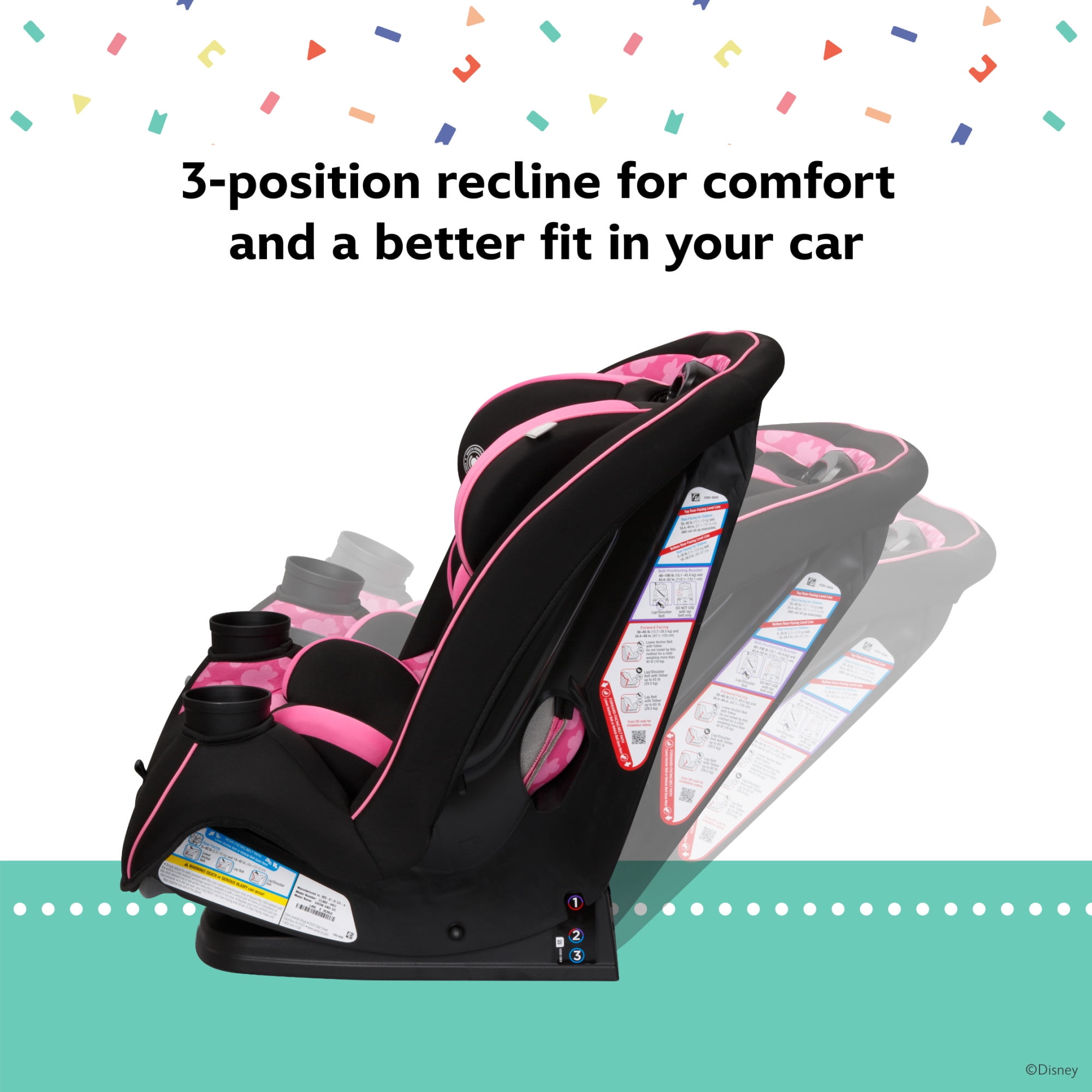 Disney Baby Grow and Go All-in-One Convertible Car Seat, Simply Minnie
