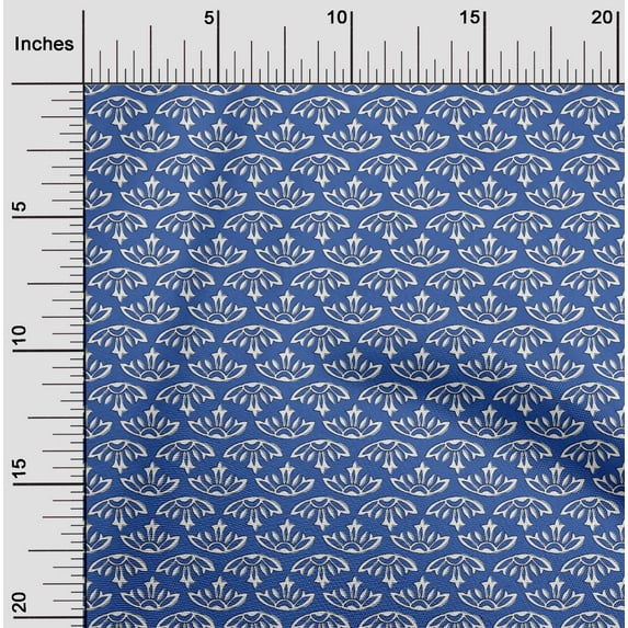 oneOone Cotton Poplin Fabric Floral Block Fabric Prints By Yard 56 Inch Wide