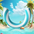 thumbnail image 2 of KAKOWELY pvc swim float Safety Swimming Float Inflatable Arc Swimming Float Outdoor Multi-function Beach Floating29.53"X5.91"X5.91", 2 of 4