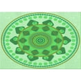 thumbnail image 1 of Ahgly Company Machine Washable Indoor Rectangle Transitional Jade Green Area Rugs, 4' x 6', 1 of 7