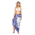 thumbnail image 2 of HAPPY BAY Women's Bikini Wraps Beach Wrap Sarong Cover up Skirt Bathing suit Swimsuit Cover Ups for Swimwear Women One Size Sun, Blue, 2 of 4