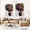 thumbnail image 4 of Elephant Stock Afro Color Splash Wall Art - Vertical Canvas Wall Art - Living Room Wall Decor - People Canvas - Beige And Yellow Decor - 34" x 51", 4 of 8