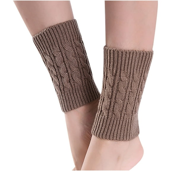 YWDJ Leg Warmers Y2k Lady Leg Sets Pile Of Socks Autumn And Winter Keep Warm Wool Sock Knitting Foot Cover Khaki free