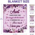 thumbnail image 6 of Aunt Gifts Blanket 40"x50", to My Best Aunt Gifts Blanket, Aunt Birthday Gifts, Aunt Gifts Throw Blanket, Best Auntie Ever Gifts, Cool Auntie Gifts from Nephew, Happy Birthday Gifts Ideas for Aunt, 6 of 6