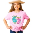thumbnail image 4 of Ink-Printed Glitter I was 6 Now I'm 7 Birthday Shirt for Girls Trendy Six Seven Party T-Shirt Pink Shirt Youth Small, 4 of 6