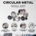 thumbnail image 3 of Accent Collection Modern Metal Multicolor Abstract Shields - Round Wall Art For Cozy Bedroom And Beyond, 3 of 5