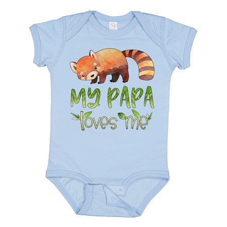 

Inktastic My Papa Loves Me Cute Red Panda Boys or Girls Baby Bodysuit