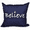 Blue, variant on Simply Daisy 16" x 16" Believe Word Print Pillow, Navy