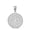 White, variant on 10k Yellow Christian Chi Rho Alpha and Omega Symbol Beaded Medallion Pendant Necklace (PENDANT ONLY)
