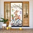 thumbnail image 3 of Pastel Color Easter Banner Floral Wreath Design Rabbit Backdrop Rabbit Pattern Spring Themed Easter Background for Easter Party Spring Celebration Indoor Decoration, 3 of 9
