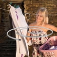 thumbnail image 6 of Stainless Steel Spiral Laundry Drying Rack for Quilt Blanket Bedspread Indoor Outdoor Space Saving Hanger,Drying Hanger,Laundry Organizer,Silver,1PC, 6 of 7