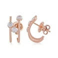 thumbnail image 2 of Solid 18Kt Rose Gold 0.45 TCW SI Clarity HI Color Diamond Fine Earrings, 2 of 4