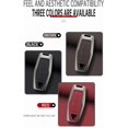 thumbnail image 6 of Key Fob Cover Compatible with Mitsubishi Outlander 2021-2025 4 Button Keychain Case Holder Protector,long-Black, 6 of 9