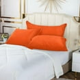 thumbnail image 7 of Coolnut Pure Plain Orange Zipped Velvet Pillowcases 20x40 in, Soft and Cozy Decor Giftsative Plush Pillow Case with Hidden Zipper for Bedroom, Sofa, Couch449, 7 of 7