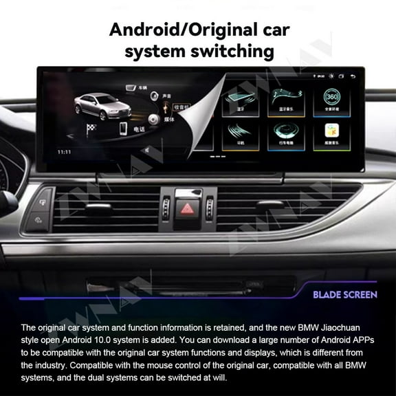 ZWNAV 14.9 Inch car radio Screen Android 13 For Audi A6 2016-2018 Auto Radio Car GPS Player Navigation Head Unit Multimedia