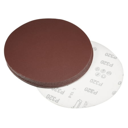 

8-inch Hook and Loop Sanding Discs 320-Grits Aluminum Oxide Flocking Sandpaper for Random Orbital Sander 15pcs