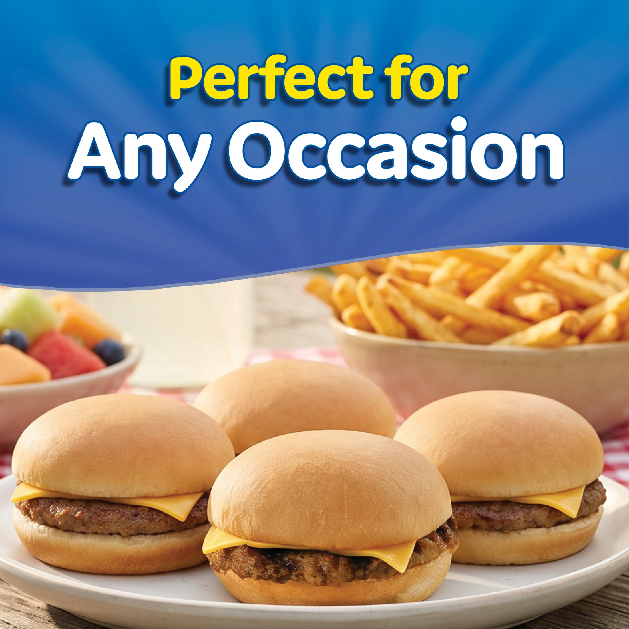 State Fair Cheeseburger Sliders, Fully Cooked, 4 Count, 9.76 oz (Frozen)