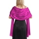 thumbnail image 1 of Bufanda de satén de seda para mujer - Chal brillante para fiestas/bodas - Color liso, talla única (70 x 200 cm) - Elegante accesorio para todas las estaciones, 1 of 5