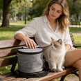 thumbnail image 4 of Outdoor Portable Pet Treat Pouch, Oxford Fabric Dog Food Bag with Adjustable Shoulder Strap, Foldable Puppy Snack Container for Training Walking, Water Resistant Storage for Treats, 4 of 6