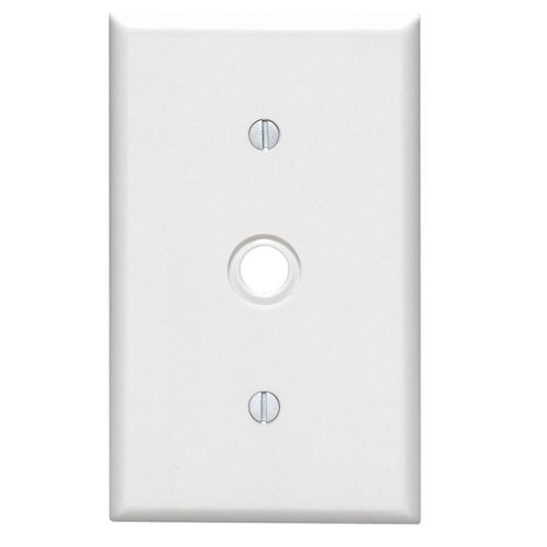 WALLPLATE CABLE 1G WHITE (Pack of 1)