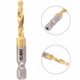 thumbnail image 3 of 1Pc Titanium Plated Hex Shank Hss Screw Thread Metric Tap Drill Compound Tap, 3 of 9