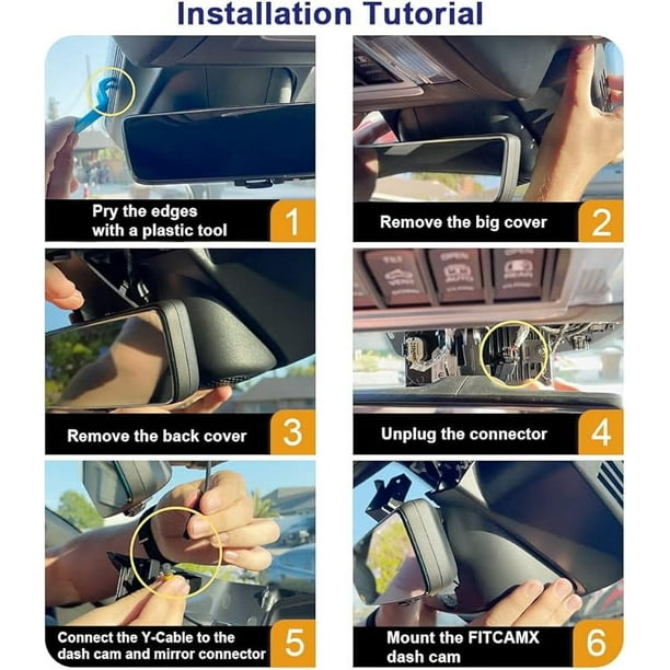 FITCAMX Dash Cam Per Toyota Prius (2017-2022): Videocamera 4K Con WiFi, Dall'aspetto Originale. Si Integra Perfettamente Dietro Lo Specchio. Facilissima Da Installare, Include Scheda 64GB. - 3